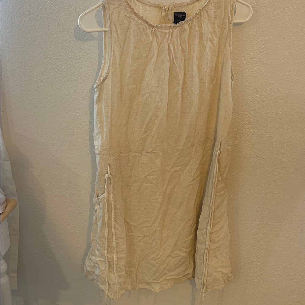 Cream Sleeveless Dress